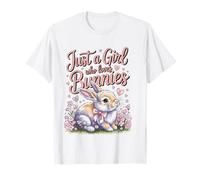 Just a Girl Who Loves Bunnies Bunny Rabbit Easter Girl Women T-Shirt