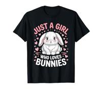 Just A Girl Who Loves Bunnies Cute Design T-Shirt