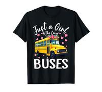 Just A Girl Who Loves Buses Women And Girls Bus T-Shirt