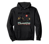 Just a Girl Who Loves Camping, Sun, and Montana for Women Pullover Hoodie
