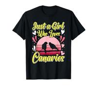 Just a Girl who loves Canaries Girls Canary Bird lover T-Shirt