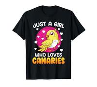 Just a Girl who Loves Canaries Girls Singing Bird Canary T-Shirt