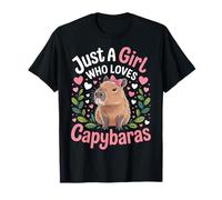Just a Girl Who Loves Capybaras Cute Capybara Girls Womens T-Shirt