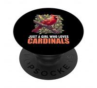 Just a Girl who loves Cardinals Cardinal Bird PopSockets Adhesive PopGrip