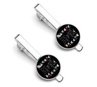 Just A Girl Who Loves Cats 2 Pcs Tie Clips for Men Tie Bar Tie Pins for Regular Ties Wedding Business