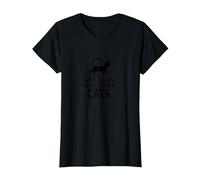Just A Girl Who Loves Cats - Cat Lover T-Shirt, Women, Black, L
