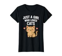 Just A Girl Who Loves Cats Cute Cat Lover T-Shirt