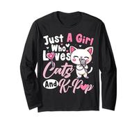 Just A Girl Who Loves Cats K-Pop Cat Lover Korean Fan Long Sleeve T-Shirt