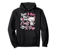 Just A Girl Who Loves Cats K-Pop Cat Lover Korean Fan Pullover Hoodie