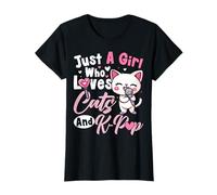 Just A Girl Who Loves Cats K-Pop Cat Lover Korean Fan T-Shirt