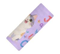 Just A Girl Who Loves Cats printed portable yoga mat for gym, natural rubber non slip, with yoga mat bag tapete para ejercicio 71x26 inches