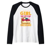 Just A Girl Who Loves Cheesecake Sweet Dessert Raglan Baseball Tee
