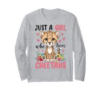 Just a Girl Who Loves Cheetahs Safari Cheetah Long Sleeve T-Shirt