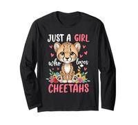 Just a Girl Who Loves Cheetahs Wildlife Cheetah Long Sleeve T-Shirt