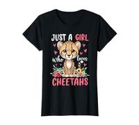 Just a Girl Who Loves Cheetahs Wildlife Cheetah T-Shirt