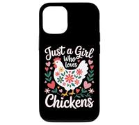 Just A Girl Who Loves Chickens Chicken Mom Country Life Case for iPhone 12/12 Pro
