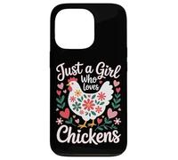 Just A Girl Who Loves Chickens Chicken Mom Country Life Case for iPhone 13 Pro