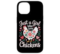 Just A Girl Who Loves Chickens Chicken Mom Country Life Case for iPhone 14