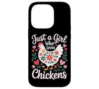 Just A Girl Who Loves Chickens Chicken Mom Country Life Case for iPhone 14 Pro