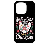 Just A Girl Who Loves Chickens Chicken Mom Country Life Case for iPhone 15 Pro
