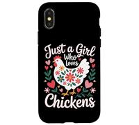 Just A Girl Who Loves Chickens Chicken Mom Country Life Case for iPhone X/XS