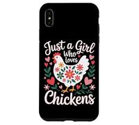 Just A Girl Who Loves Chickens Chicken Mom Country Life Case for iPhone XS Max
