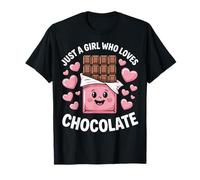 Just A Girl Who Loves Chocolate Candy Bar Sweets Snack Lover T-Shirt