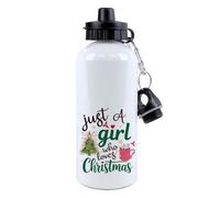 Just a girl who loves christmas, 500 ml Aluminium Water Bottle.