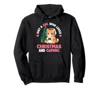 Just A Girl Who Loves Christmas And Gaming - Xmas Gamer Pullover Hoodie