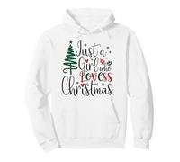Just a Girl Who Loves Christmas Women Girls Merry Xmas Pullover Hoodie