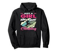 Just A Girl Who Loves Climbing Rock Climber Women Pullover Hoodie