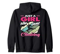 Just A Girl Who Loves Climbing Rock Climber Women Zip Hoodie