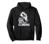 Just A Girl Who Loves Climbing Rock Climbing Pullover Hoodie