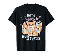 Just A Girl Who Loves Corgis Girls Corgi T-Shirt