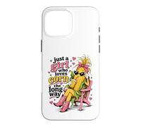 Just a Girl Who Loves Corn the Long Way Funny Women's Case for iPhone 16 Pro Max
