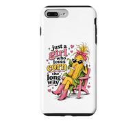 Just a Girl Who Loves Corn the Long Way Funny Women's Case for iPhone 7 Plus/8 Plus