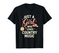 Just A Girl Who Loves Country Music - Western Cowboy T-Shirt