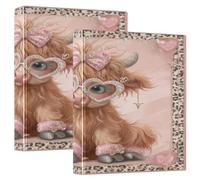 Just A Girl Who Loves Cows 1.5 Inch School Supplies Binder Three-Ringing with Clipboard 1/2 Packs Assorted Binders 200 Sheets