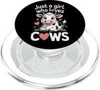 Just A Girl Who Loves Cows Cattle Rancher Rural Living PopSockets PopGrip for MagSafe