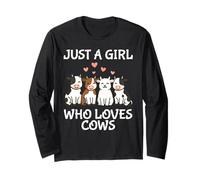 Just A Girl Who Loves Cows Cute Cow Long Sleeve T-Shirt