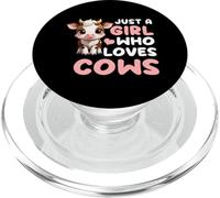 Just A Girl Who Loves Cows Cute Cow Lover PopSockets PopGrip for MagSafe