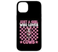 Just A Girl Who Loves Cows Dairy Farmer Cow Farming Coquette Case for iPhone 14 Plus