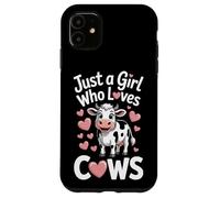 Just A Girl Who Loves Cows Dairy Farmer Livestock Lover Life Case for iPhone 11