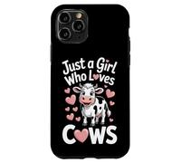 Just A Girl Who Loves Cows Dairy Farmer Livestock Lover Life Case for iPhone 11 Pro