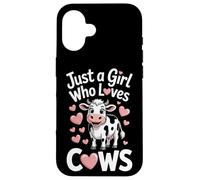 Just A Girl Who Loves Cows Dairy Farmer Livestock Lover Life Case for iPhone 16