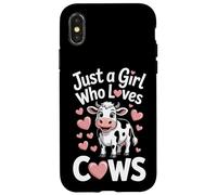 Just A Girl Who Loves Cows Dairy Farmer Livestock Lover Life Case for iPhone X/XS