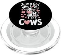 Just A Girl Who Loves Cows Dairy Farmer Livestock Lover Life PopSockets PopGrip for MagSafe