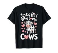 Just A Girl Who Loves Cows Dairy Farmer Livestock Lover Life T-Shirt