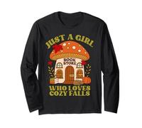 Just a Girl Who Loves Cozy Falls Book Lover Tee Long Sleeve T-Shirt