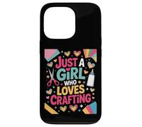 Just A Girl Who Loves Crafting Sewing Quilting Scrapbooking Case for iPhone 13 Pro